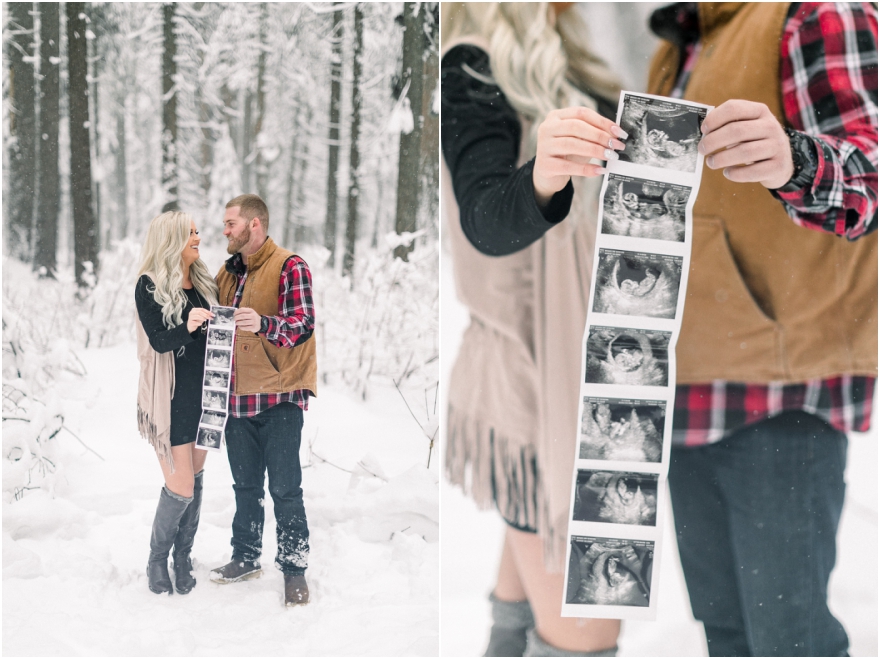 Snowy Baby Announcement