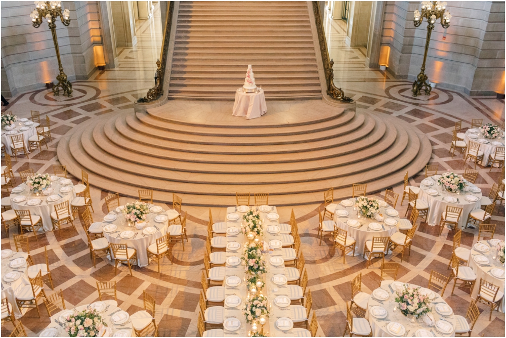San Francisco City Hall Wedding Reception Grand Staircase Rotunda