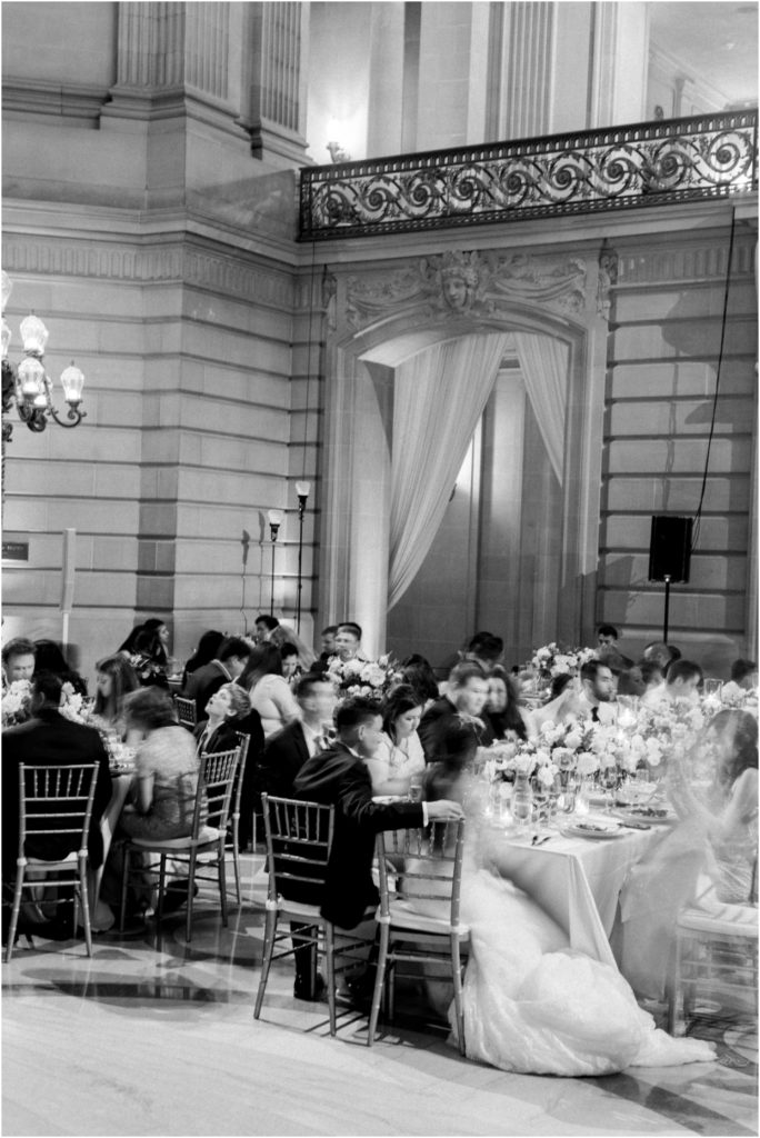 San Francisco City Hall Wedding Reception Dinner