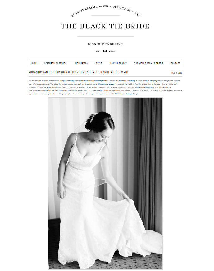 Featured on The Black Tie Bride