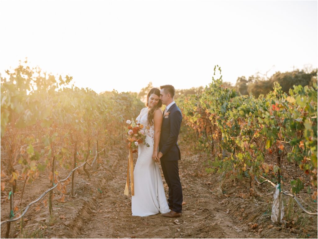 Warm Jewel Tone Fall Inspired Hanford Ranch Winery Wedding
